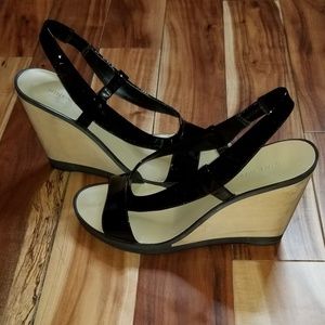 Nine West Leather Wedge Sandal